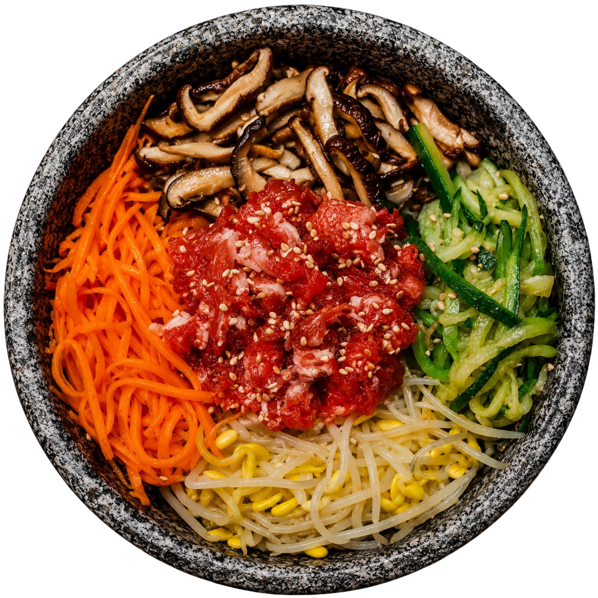 Bibimbap con tartare di manzo